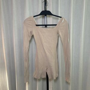 Elegant Cream Long Sleeve Jumpsuit